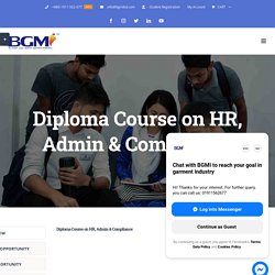 Diploma Course on HR, Admin & Compliance - BGMI