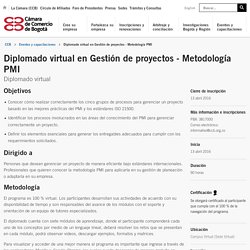 Diplomado virtual en Gestión de proyectos - Metodología PMI