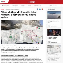 Siège d'Alep, diplomatie, bilan humain: décryptage du chaos syrien - rts.ch - Monde