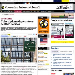 Crise diplomatique autour de BNP Paribas