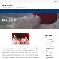 Diplôme PSC1 - FORMATION PSC1
