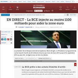 EN DIRECT - La BCE injecte au moins 1100 milliards pour aider la zone euro
