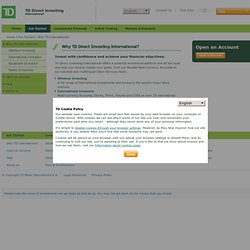 Why TD Direct Investing International?