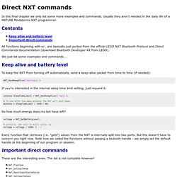 Direct NXT commands