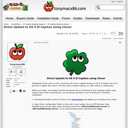 Direct Update to OS X El Capitan Using Clover