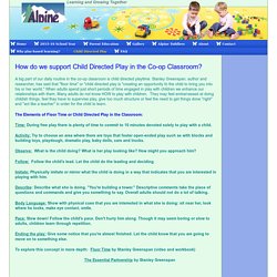 Child Directed Play - Alpine Coop Preschool