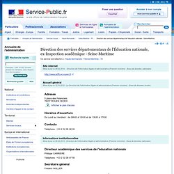 Direction des services départementaux de l'éducation nationale - Seine-Maritime - Haute-Normandie - Seine-Maritime - 76