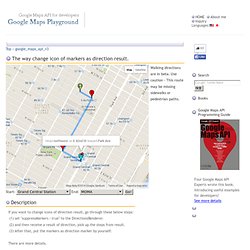 costum icon marker google directions