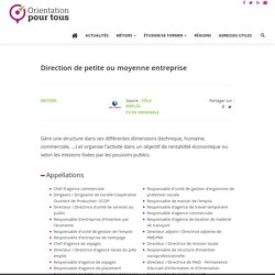 Direction de petite ou moyenne entreprise