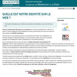 Quelle est notre identité sur le Web ?