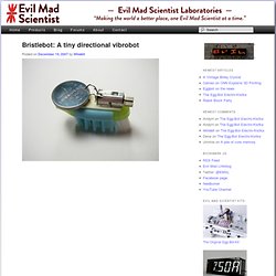 Evil Mad Scientist Laboratories - Bristlebot: A tiny directional