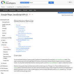Directions Service - Google Maps JavaScript API v3