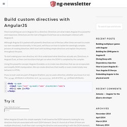 Build custom directives with AngularJS