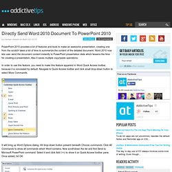 Directly Send Word 2010 Document To PowerPoint 2010