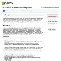 Director of Business Development job at Udemy in San Francisco