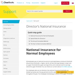 Support guides » Open payroll » Director’s National Insurance