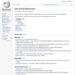 List of web directories