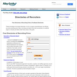 Directories of Recruiters