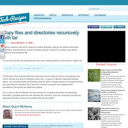 Copy files and directories recursively with tar