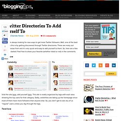 6 Twitter Directories To Add Yourself To