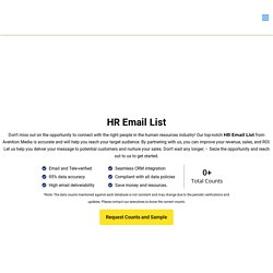 HR Email List - HR Mailing List - USA HR Database