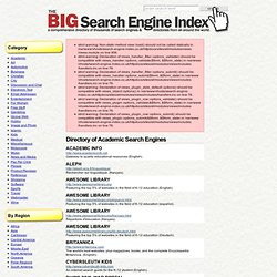 Directory of Academic Search Engines
