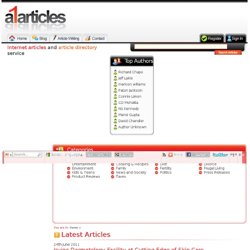 Article directory submit and find free articles on A1articles
