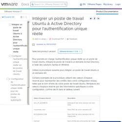 Intégrer un poste de travail Ubuntu à Active Directory pour l'authentification unique réelle