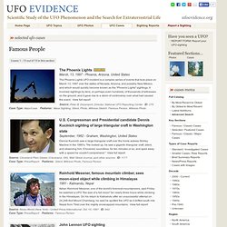 UFO Cases Directory: Famous People