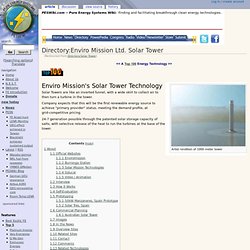 Enviro Mission Ltd. Solar Tower