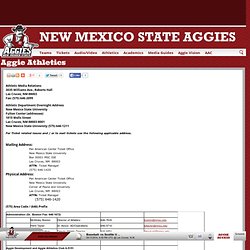 Staff Directory - NMStateSports.com - The Official Website of New Mexico State Athletics