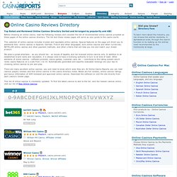 Online Casino Reviews - Online Casinos Directory