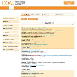 Directory of Open Access Journals- INDIA