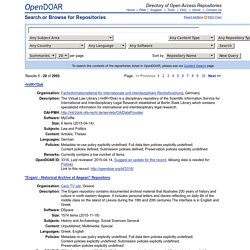 OpenDOAR - Find - Directory of Open Access Repositories