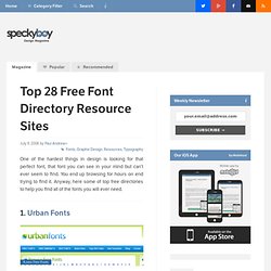 Top 28 Free Font Directory Resource Sites