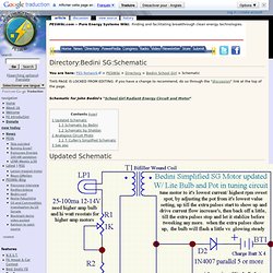 Bedini SG:Schematic