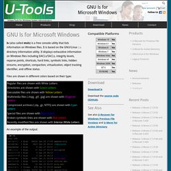 GNU ls directory utility for Microsoft Windows