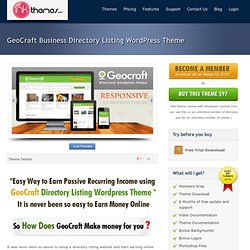 GeoCraft Business City Directory Listing WordPress Theme