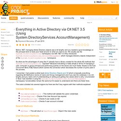 Everything in Active Directory via C#.NET 3.5 (Using System.DirectoryServices.AccountManagement)