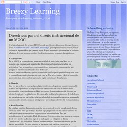 Breezy Learning: Directrices para el diseño instruccional de un MOOC