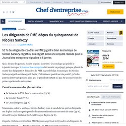Les dirigeants de PME déçus du quinquennat de Nicolas Sarkozy