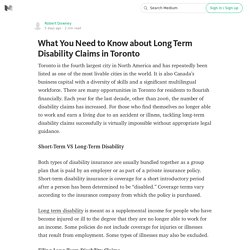 What You Need to Know about Long Term Disability Claims in Toronto