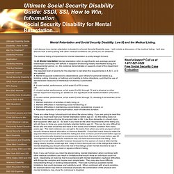 Social Security Disability for Mental Retardation