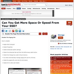 Disable The Page File And Hibernation - Can You Get More Space Or Speed From Your SSD?