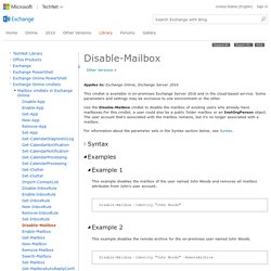 Disable-Mailbox