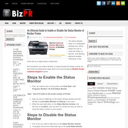 Enable or Disable the Status Monitor of Brother Printer