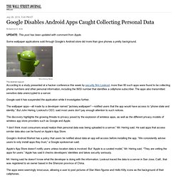 Google Disables Android Apps Caught Collecting Personal Data - Digits