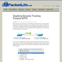 Disabling Dynamic Trunking Protocol (DTP)