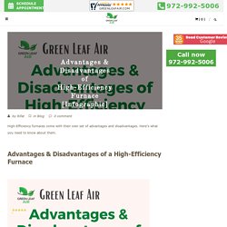 Advantages & Disadvantages of High-Efficiency Furnace [Infographic]