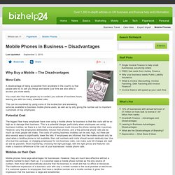 Mobile Phones in Business – Disadvantages